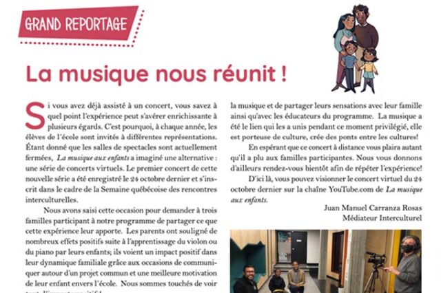 Article multiculturel La musique